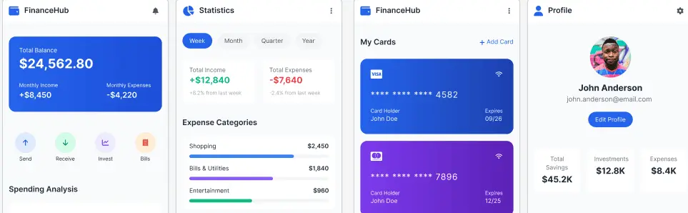 Finance App Project Preview